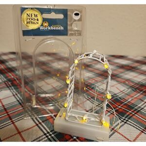 Santa's Workbench Lighted Holiday Arch Village Accessory